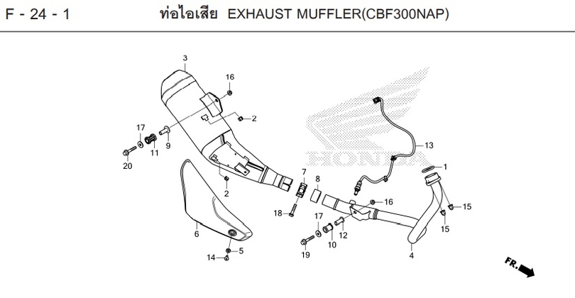 F-24-1 EXHAUST MUFFLER(CBF300NAP)