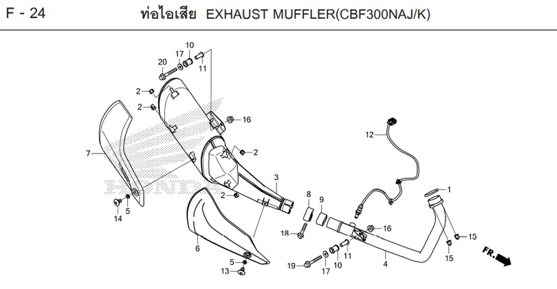 F-24 EXHAUST MUFFLER(CBF300NAJ/K)