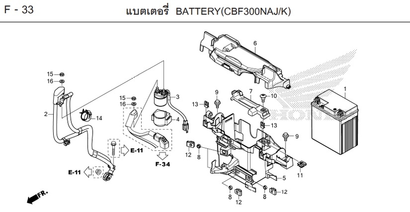 F-33 BATTERY(CBF300NAJ/K)