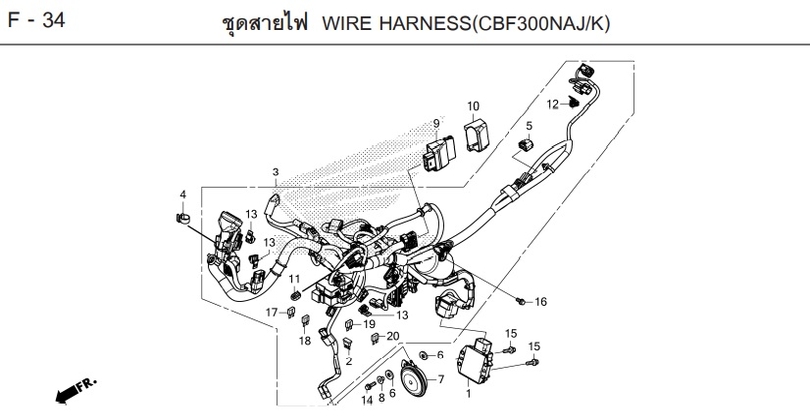 F-34 WIRE HARNESS(CBF300NAJ/K)