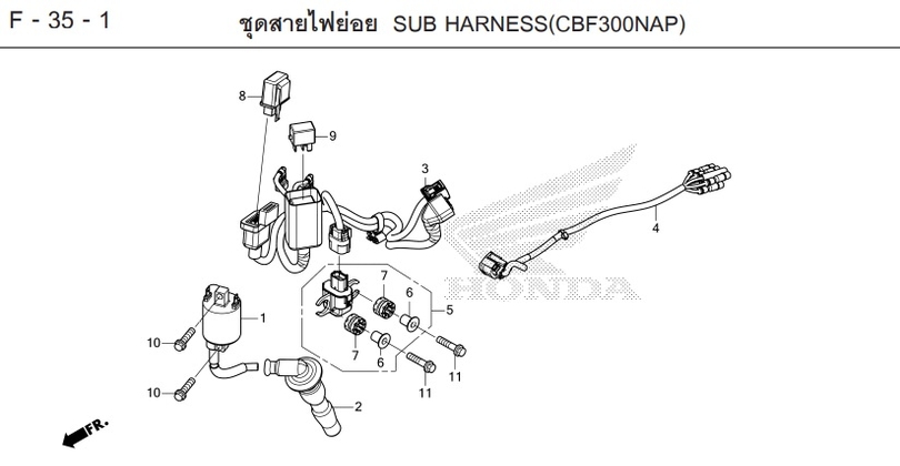 F-35-1 35-1 SUB HARNESS(CBF300NAP)