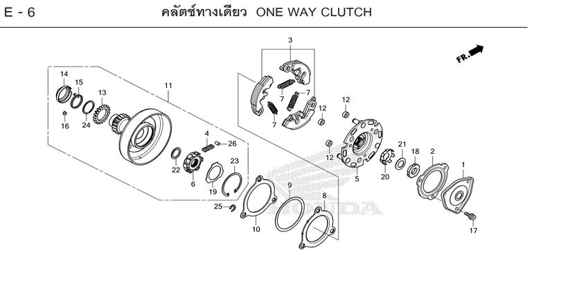 E-6 ONE WAY CLUTCH