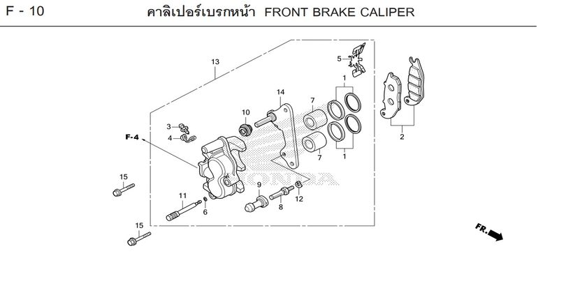 F-10 FRONT BRAKE CALIPER