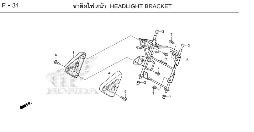 F-31 HEADLIGHT BRACKET