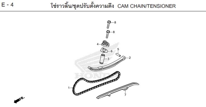 E-4 CAM CHAIN/TENSIONER