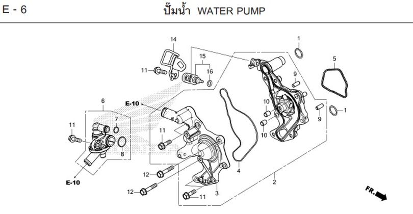 E-6 WATER PUMP