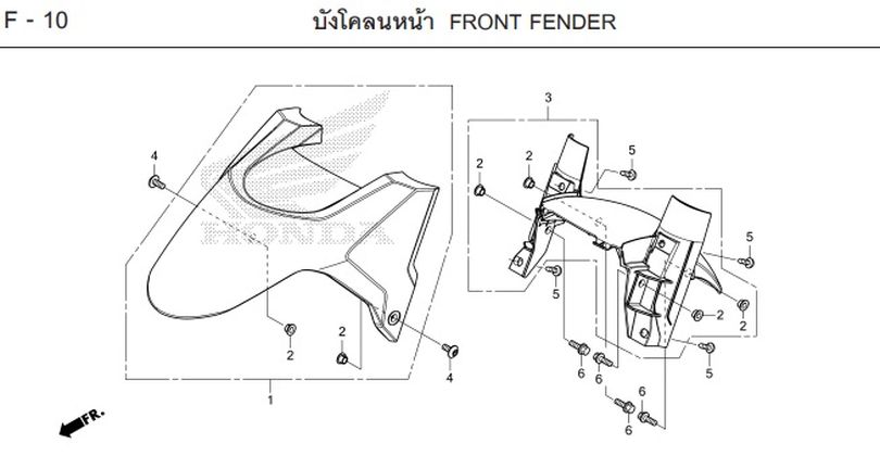 F-10 FRONT FENDER