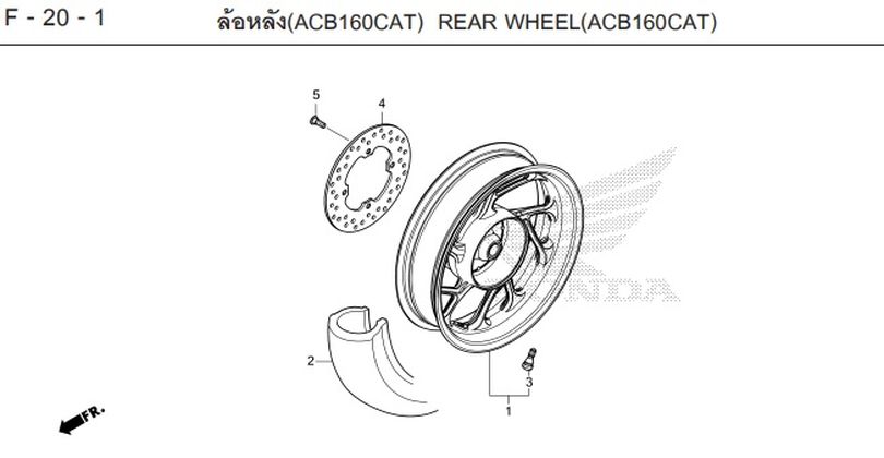 F-20-1 REAR WHEEL(ACB160CAT)