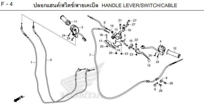 F-4 HANDLE LEVER/SWITCH/CABLE