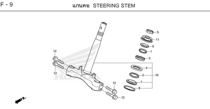 F-9 STEERING STEM