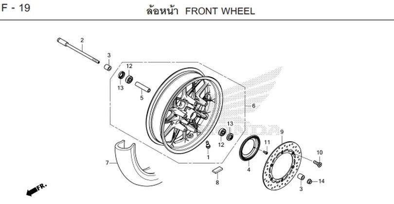 F-19 FRONT WHEEL
