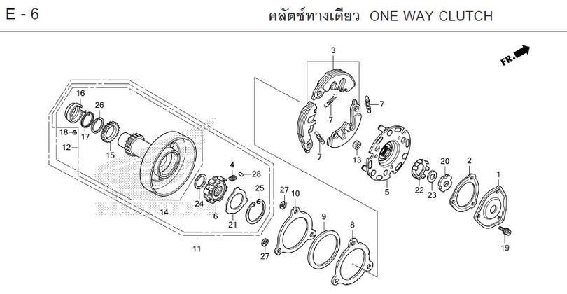 E-6 ONE WAY CLUTCH