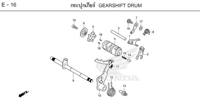E-16 GEARSHIFT DRUM