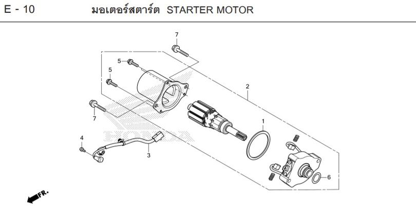 E-10 STARTER MOTOR