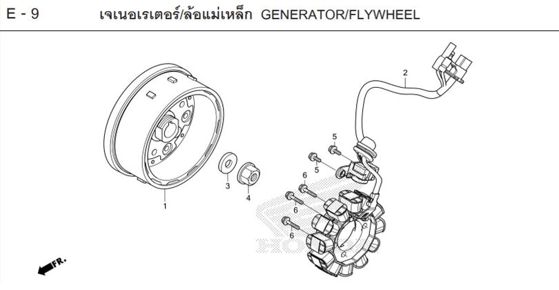E-9 GENERATOR/FLYWHEEL