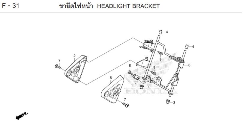 F-31 HEADLIGHT BRACKET
