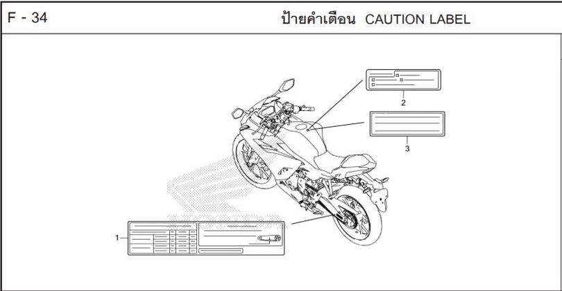 F-34 CAUTION LABEL