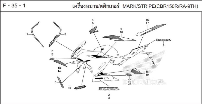 F-35-1 37-1 MARK/STRIPE (CBR150RM/RAM-9TH)