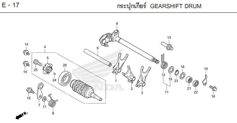 E-17 GEARSHIFT DRUM