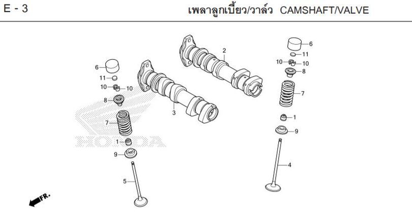 E-3 CAMSHAFT/VALVE