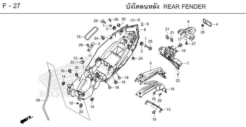 F-27 REAR FENDER