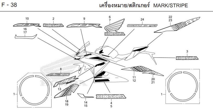F-38 MARK/STRIPE