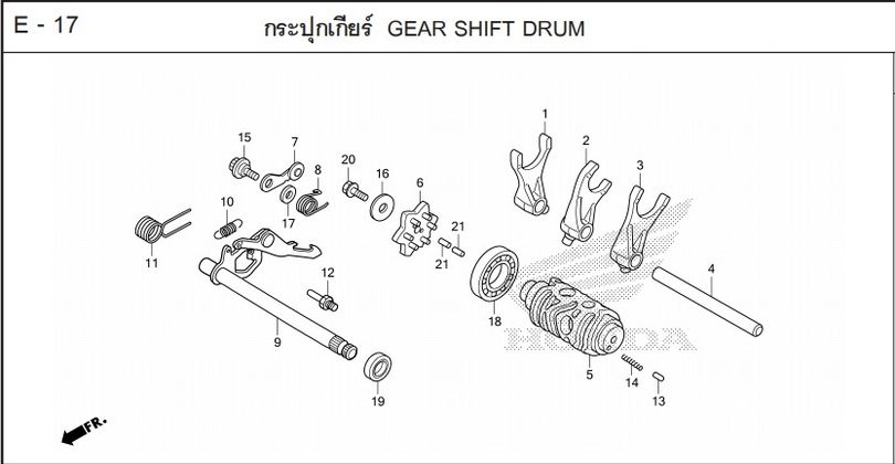 E-17 GEAR SHIFT DRUM