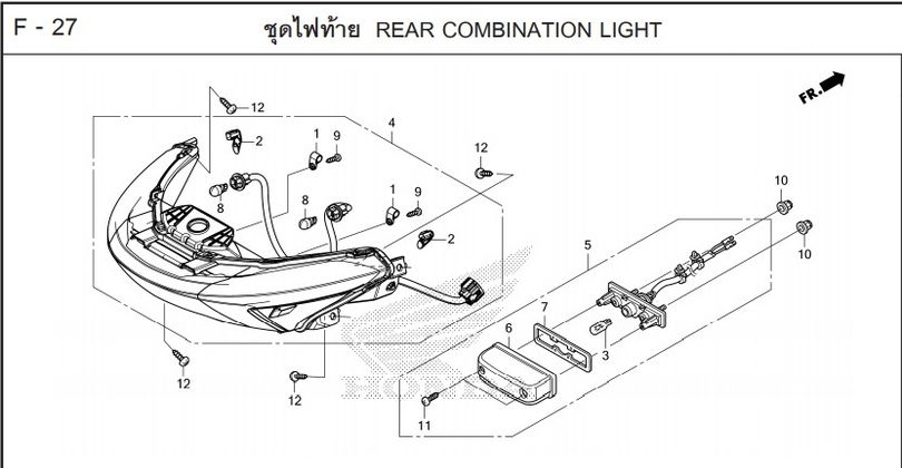 F-27 REAR COMBINATION LIGHT