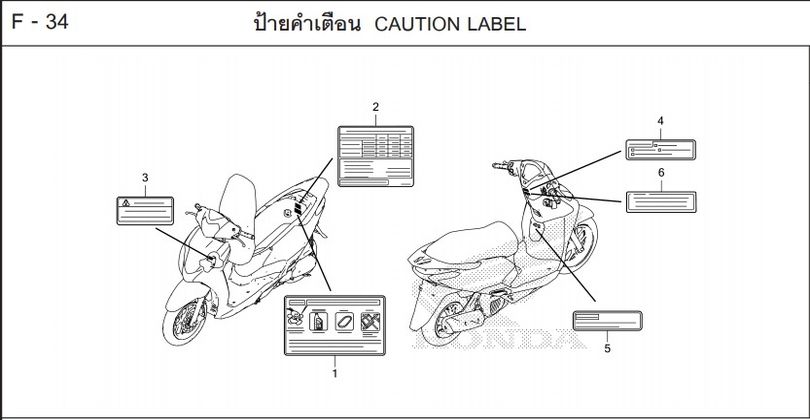 F-34 CAUTION LABEL