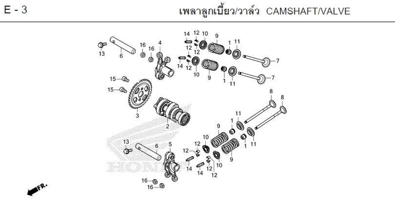 E-3 CAMSHAFT/VALVE
