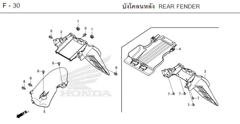 F-30 REAR FENDER