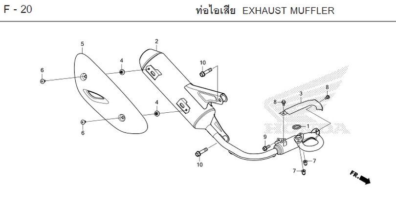 F-20 EXHAUST MUFFLER