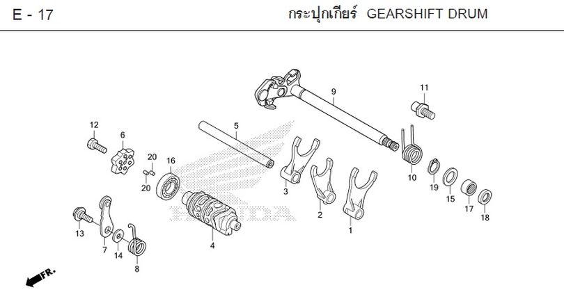 E-17 GEARSHIFT DRUM