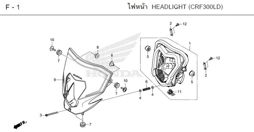 F-1 HEADLIGHT (CRF300LD)