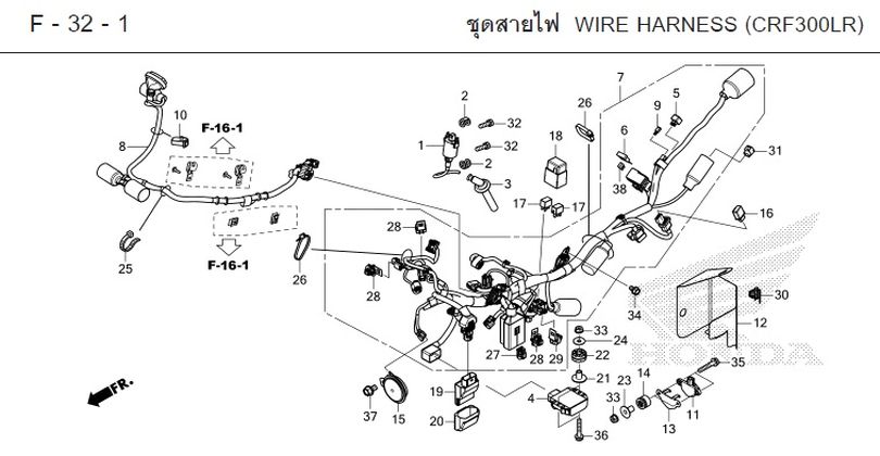 F-32-1 WIRE HARNESS (CRF300LR)