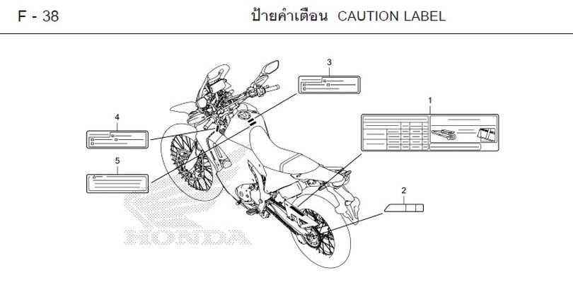 F-38 CAUTION LABEL