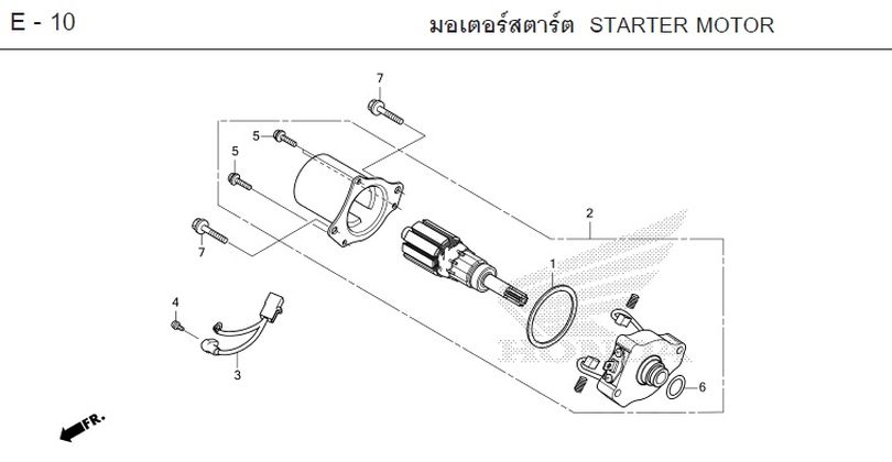 E-10 STARTER MOTOR