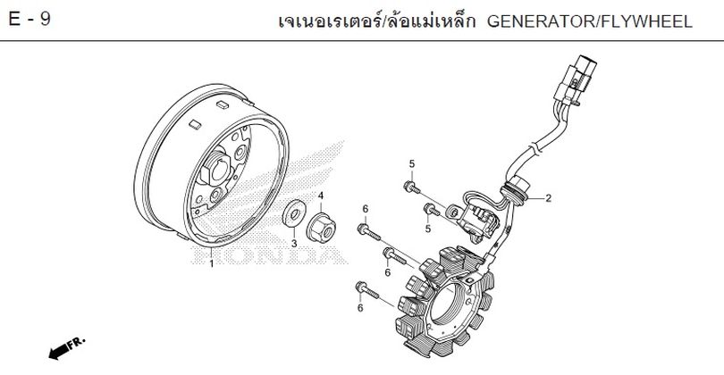 E-9 GENERATOR/FLYWHEEL