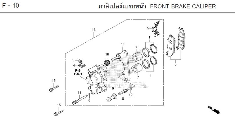 F-10 FRONT BRAKE CALIPER