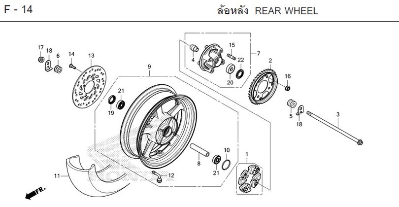 F-14 REAR WHEEL