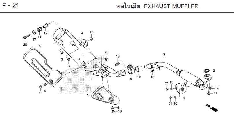F-21 EXHAUST MUFFLER
