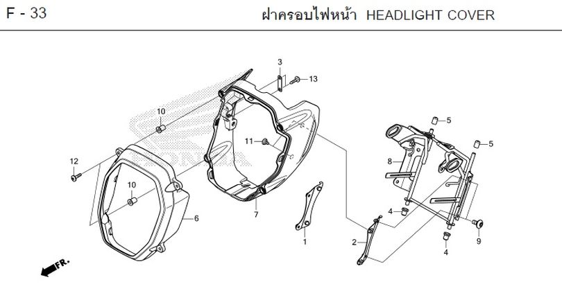 F-33 HEADLIGHT COVER