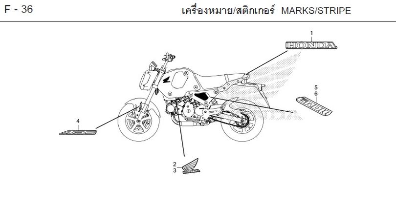 F-36 MARKS/STRIPE
