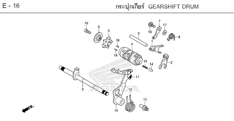 E-16 GEARSHIFT DRUM