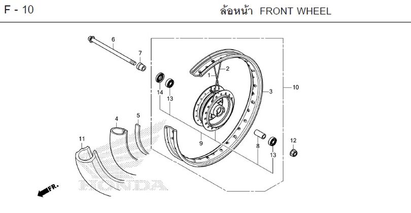F-10 FRONT WHEEL