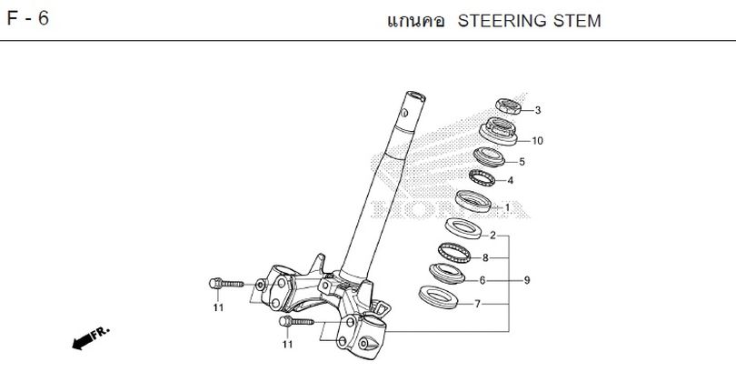 F-6 STEERING STEM