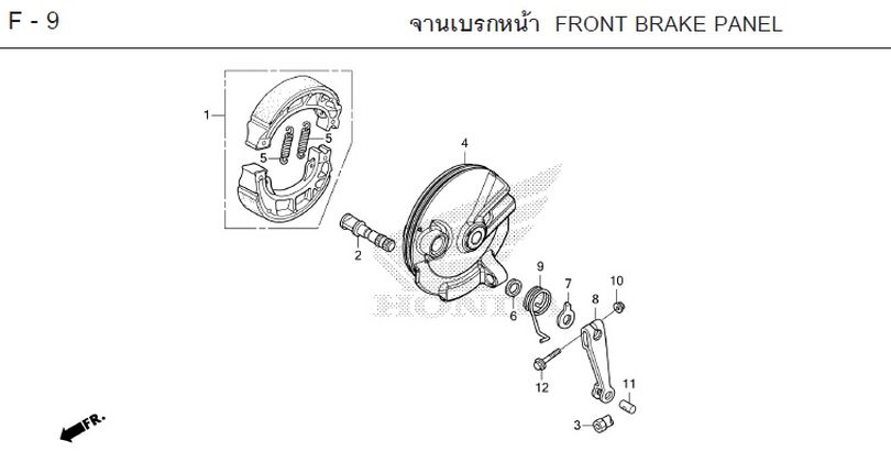 F-9 FRONT BRAKE PANEL