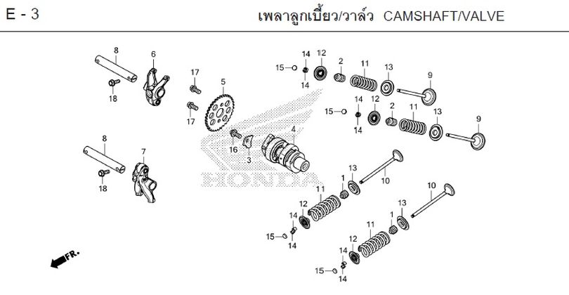 E-3 CAMSHAFT/VALVE