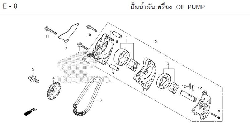 E-8 OIL PUMP