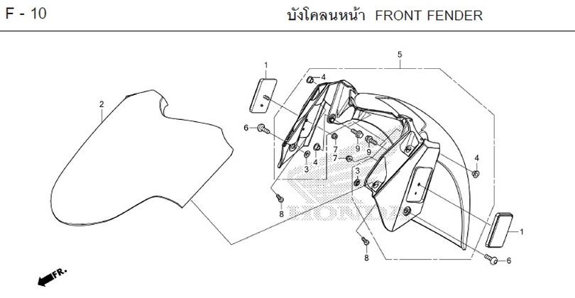 F-10 FRONT FENDER